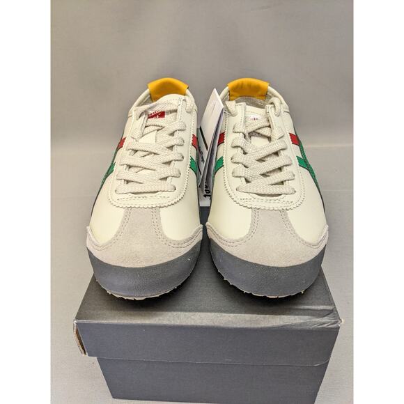 Authentic Onitsuka Tiger MEXICO 66 Leather 1183C102 201 BIRCH/GREEN Size US 5.5 - Picture 4 of 11